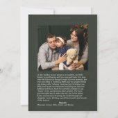 緑の手の文字"レジョイス"ホリデーフォトカード シーズンカード (裏面)