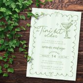 緑の手は少し古い誕生日を描いた 招待状