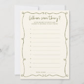 緑の手を引いた彼らはゲームカードだった 招待状 (正面)