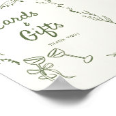 緑の手引きカードお洒落ギフト ポスター (角)