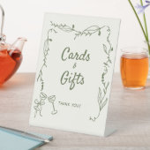 緑の手引きカードお洒落ギフト 台座サイン (インサイチュ)