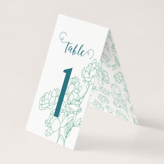 緑の手描き牡丹結婚の花 (正面)