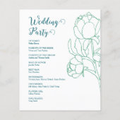 緑の手描き牡丹結婚の花 (裏面)