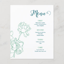 緑の手描き牡丹結婚の花