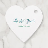 緑の手描き牡丹結婚の花 フェイバータグ (裏面)