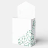 緑の手描き牡丹結婚の花 フェイバーボックス (オープン)