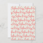 緑の手書きクリスマスパーティー招待状 招待状 (裏面)