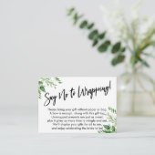 緑の手書きラッピングにノーと言う! エンクロージャーカード (スタンド正面)