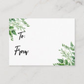 緑の手書きラッピングにノーと言う! エンクロージャーカード (裏面)