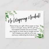 緑の手書き入力で折り返しが不要 エンクロージャーカード (正面)