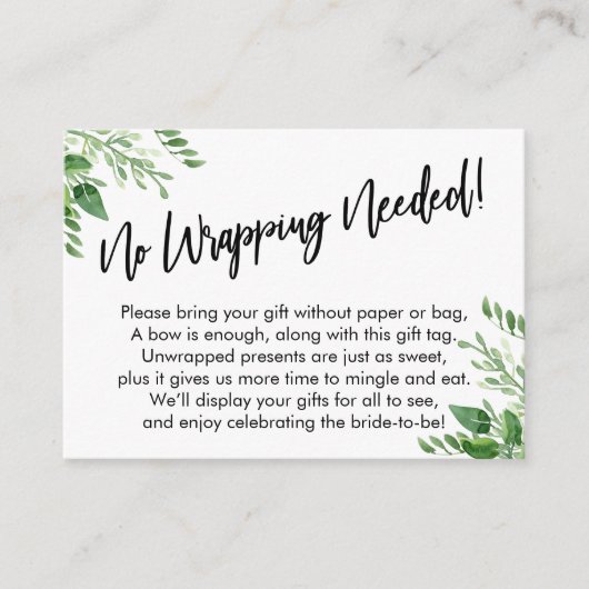 緑の手書き入力で折り返しが不要 エンクロージャーカード (正面)