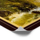 緑の手榴弾I宝石フラクタルアートポスター ポスター (角)