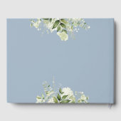 緑の手紙ほこりっぽい青い赤ちゃんシャワー ゲストブック (裏面)