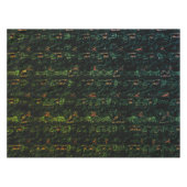 緑の打ちガラスの下の木の樹皮 テーブルクロス (正面(横))