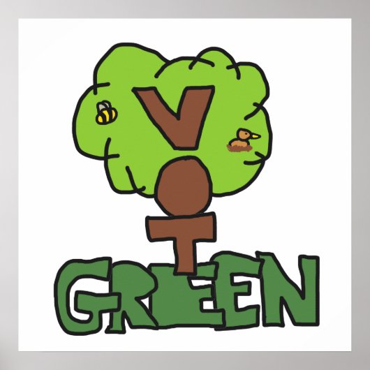 緑の投票パーティー ポスター (正面)