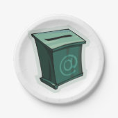 緑の投票ボックス ペーパープレート (正面)