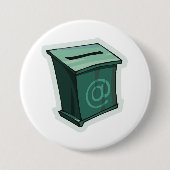 緑の投票ボックス 缶バッジ (正面)