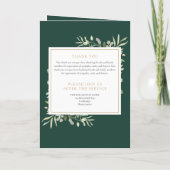 緑の折り畳み式葬祭令 プログラム (裏面)