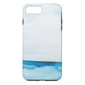 緑の抜け目がない海の水彩画 Case-Mate iPhoneケース (裏面)