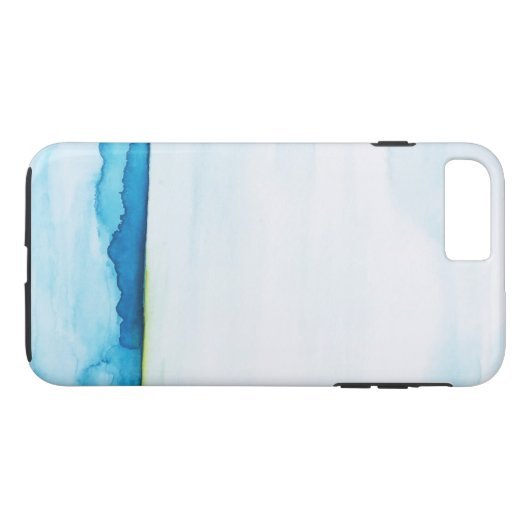 緑の抜け目がない海の水彩画 Case-Mate iPhoneケース (裏面(横))