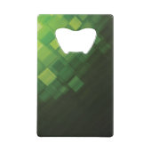 緑の抽象的な技術のデザイン クレジットカード栓抜き (裏面)