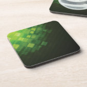 緑の抽象的な技術のデザイン コースター (左側)