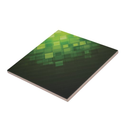 緑の抽象的な技術のデザイン タイル (側面)