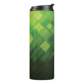 緑の抽象的な技術のデザイン タンブラー (回転左)