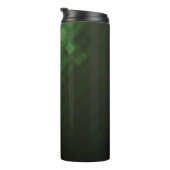 緑の抽象的な技術のデザイン タンブラー (回転右)