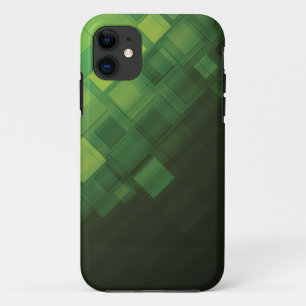 緑の抽象的な技術のデザイン iPhone 11 ケース