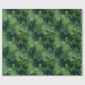 緑の抽象的な絵画 ラッピングペーパー (フラット)