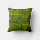 緑の抽象芸術の色彩の鮮やかなヴィンテージ クッション (裏面)
