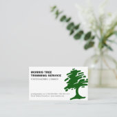 緑の抽象芸術ツリー |ガーデニング造園 名刺 (スタンド正面)