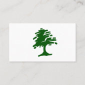 緑の抽象芸術ツリー |ガーデニング造園 名刺 (裏面)