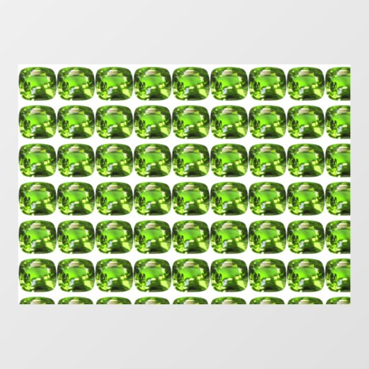 緑の抽象芸術パターン ウィンドウサイン (シート)