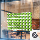 緑の抽象芸術パターン ウィンドウサイン (カフェ窓)