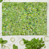 緑の抽象芸術パターン キッチンタオル (折り畳み)