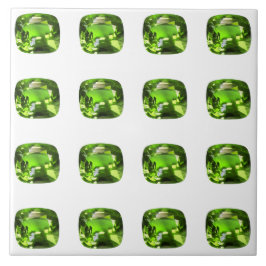 緑の抽象芸術パターン タイル