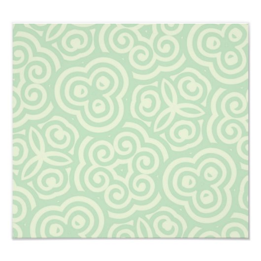 緑の抽象芸術パターン フォトプリント            (正面)