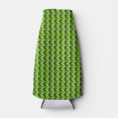 緑の抽象芸術パターン ボトルクーラー (正面)