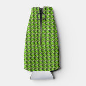 緑の抽象芸術パターン ボトルクーラー (裏面)