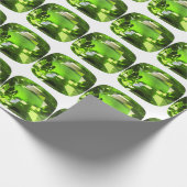 緑の抽象芸術パターン ラッピングペーパー (角)