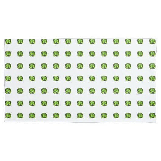 緑の抽象芸術パターン 枕カバー (正面左)