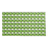 緑の抽象芸術パターン 枕カバー (裏面-左)