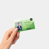 緑の抽象芸術ビジネス写真ID バッジ (手持ち)