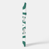 緑の抽象芸術プリントと無地の緑の電話ケース Case-Mate iPhoneケース (裏面 / 右)