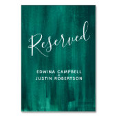 緑の抽象芸術モダンアートテーブル予約 テーブルナンバー (裏面)