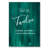 緑の抽象芸術モダンアートテー書ブル番号 テーブルナンバー (正面)