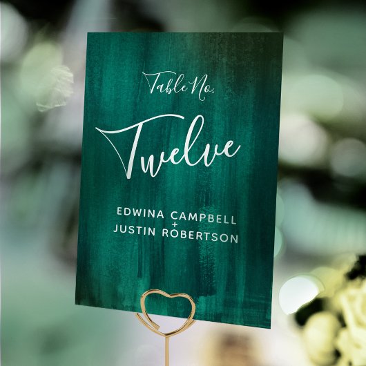 緑の抽象芸術モダンアートテー書ブル番号 テーブルナンバー