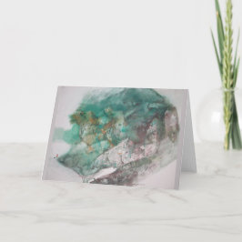 緑の抽象芸術ランドスケープグリーティングカード カード